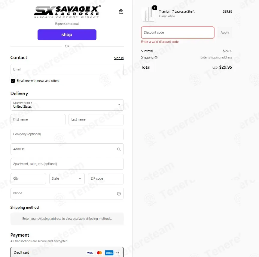Savage X Lacrosse coupon code: $30 off with OEEFSE. Tested and valid as 3 months ago.