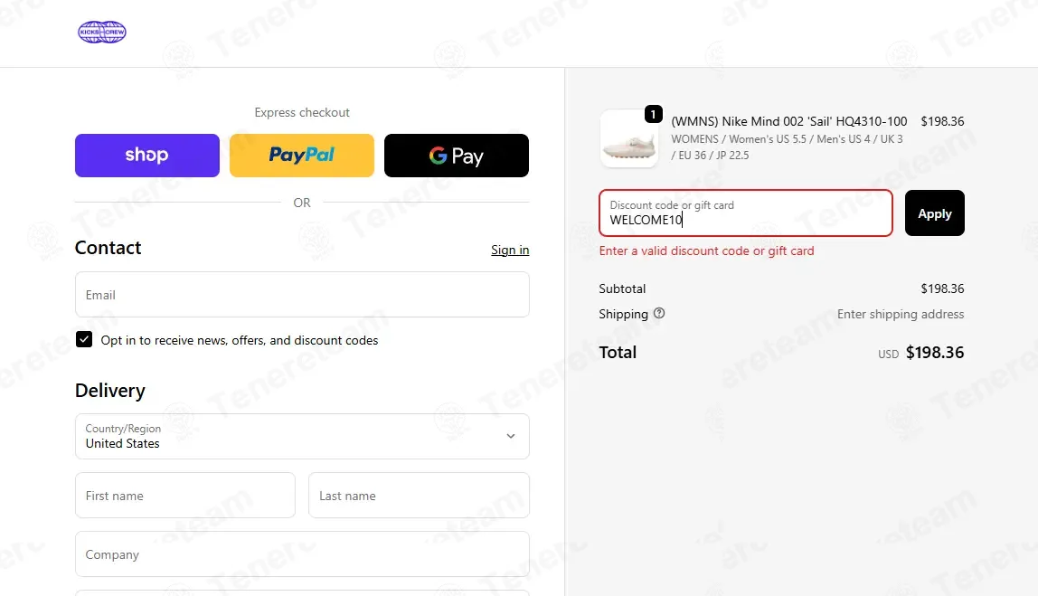 Kickscrew coupon code: $10 off with WELCOME10. Tested and valid as 4 months ago.