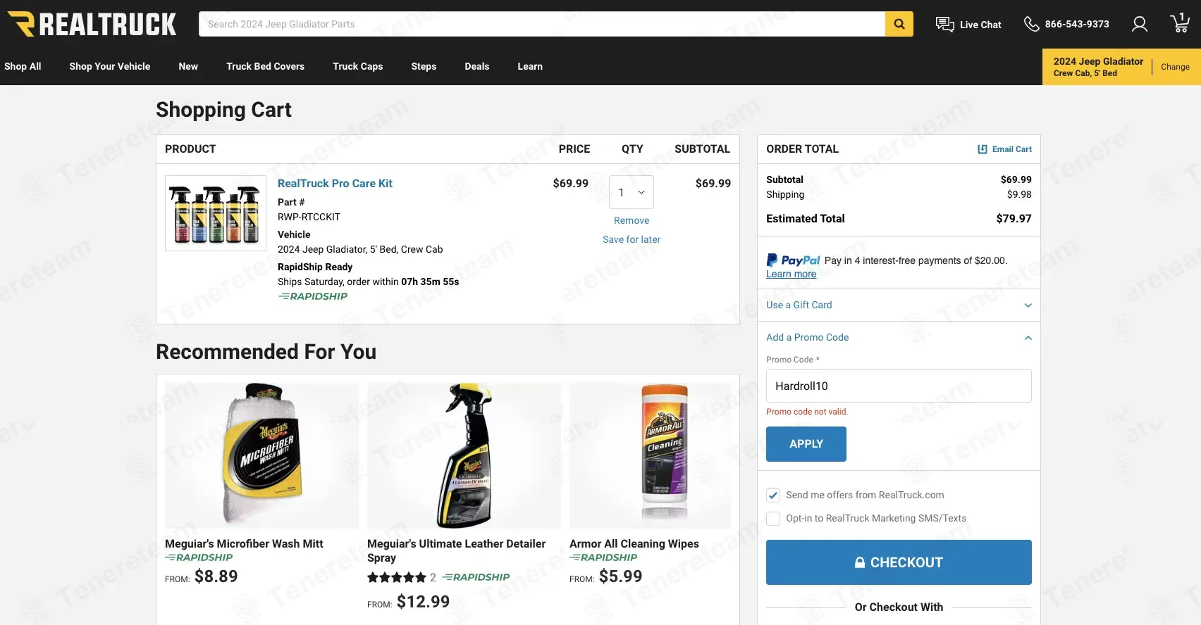 RealTruck coupon code: 10% off with Hardroll10. Tested and valid as 1 month ago.