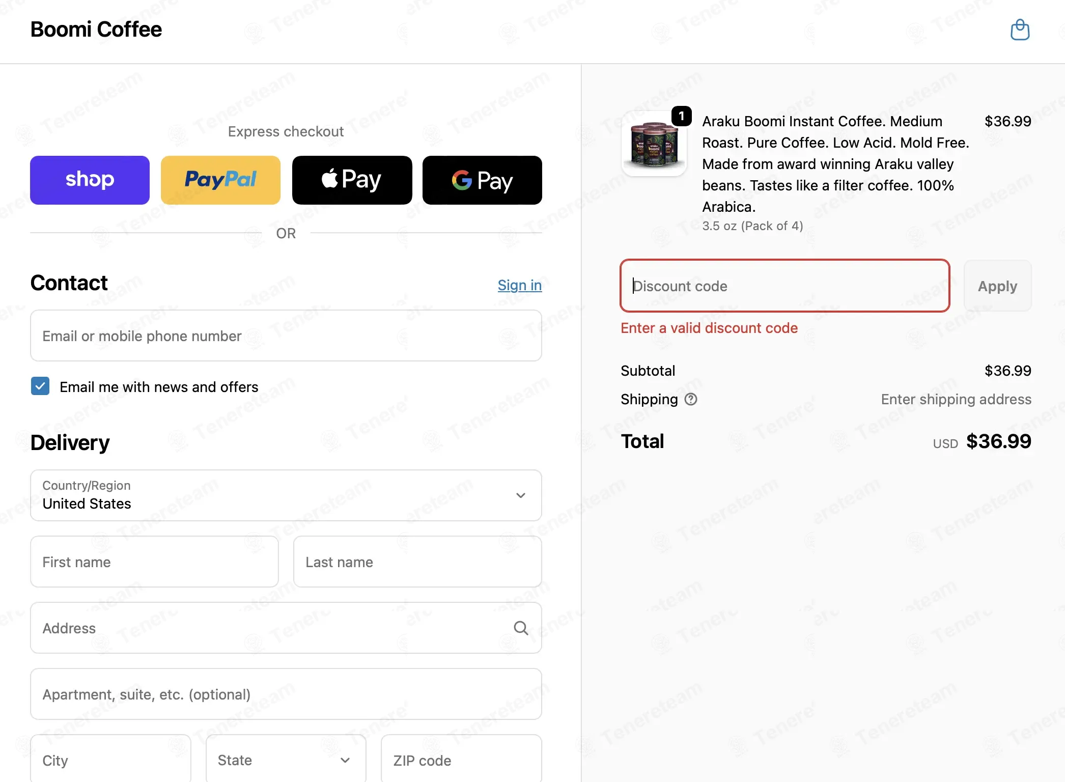 Boomi Coffee coupon code: 10% off with BOOMI10. Tested and valid as 5 months ago.