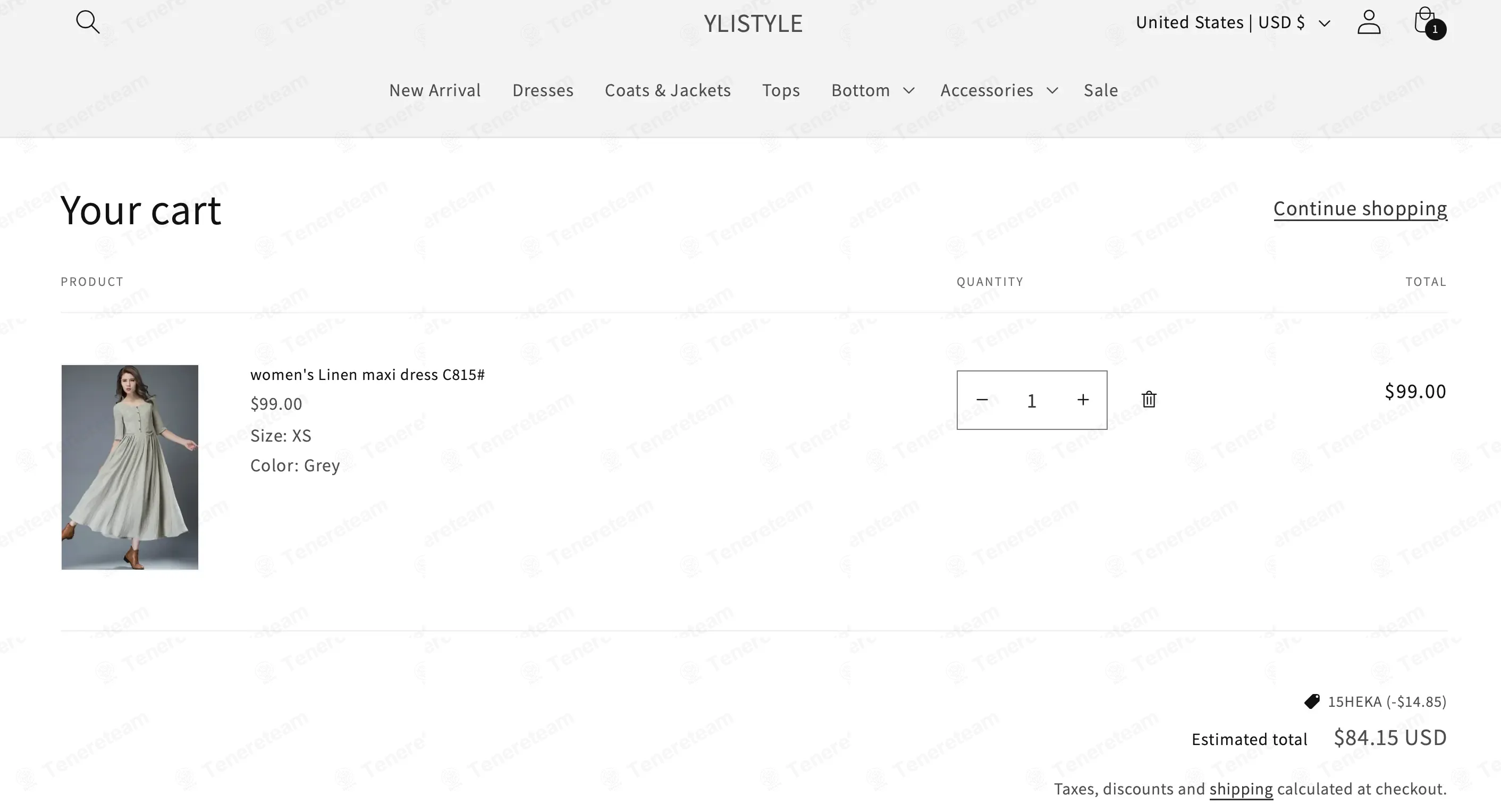 Yli Style coupon code: 15% off with 15HEKA. Tested and valid as 1 week ago.