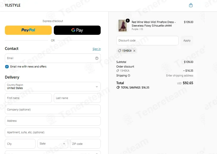Yli Style coupon code: 15% off with 15HEKA. Tested and valid as 1 week ago.