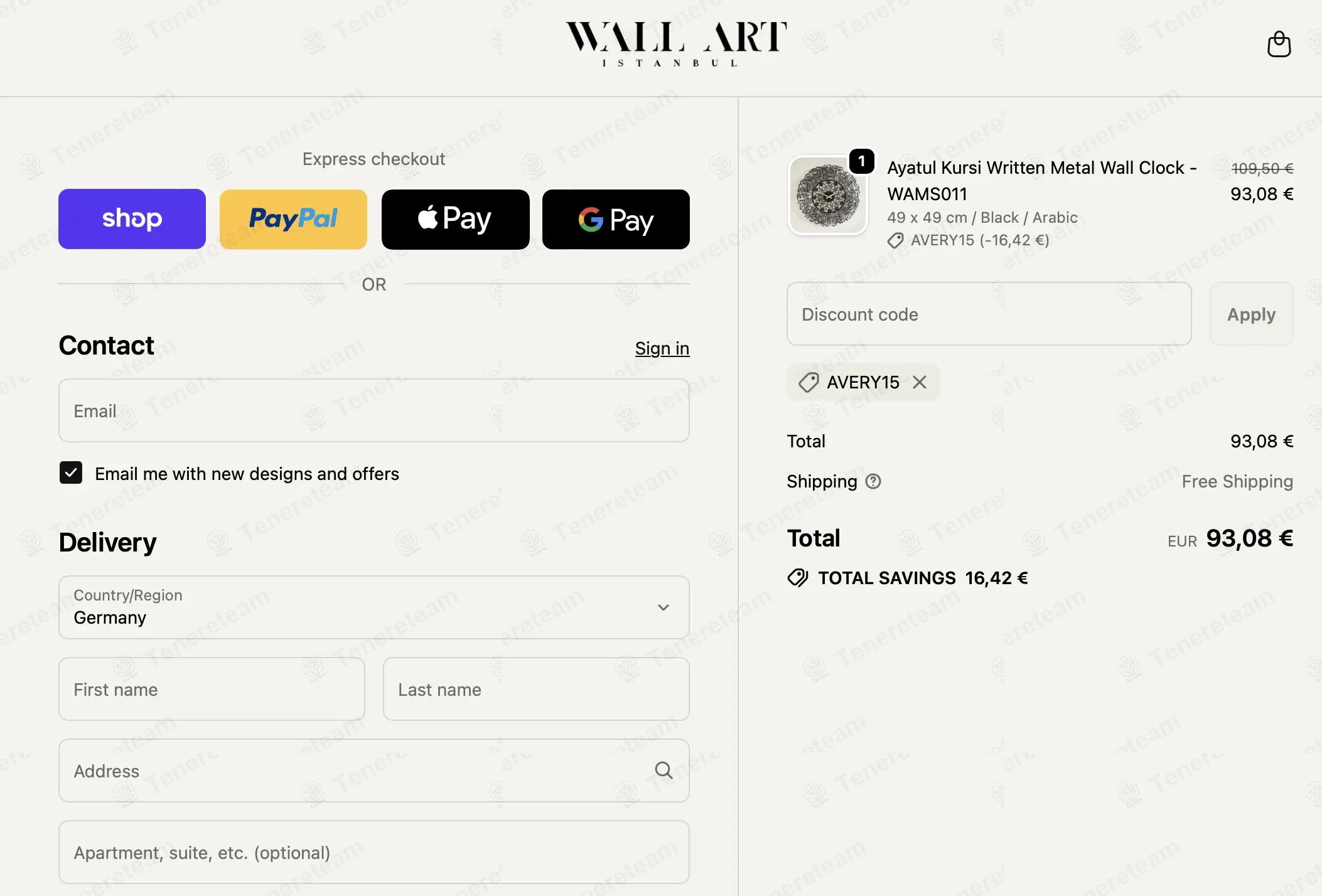 Wall Art Istanbul coupon code: 15% off with AVERY15. Tested and valid as 9 months ago.