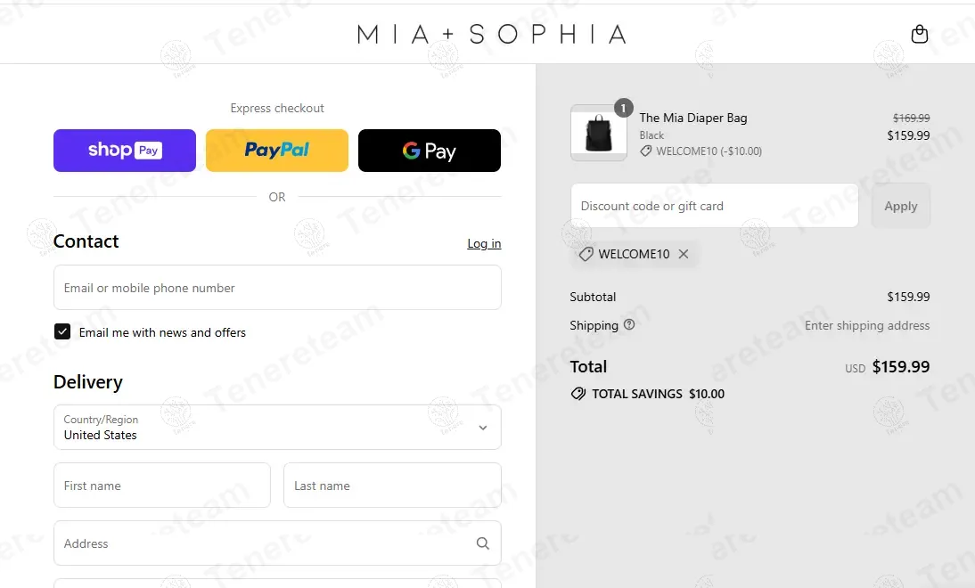 My Mia Sophia coupon code: $10 off with WELCOME10. Tested and valid as 2 weeks ago.