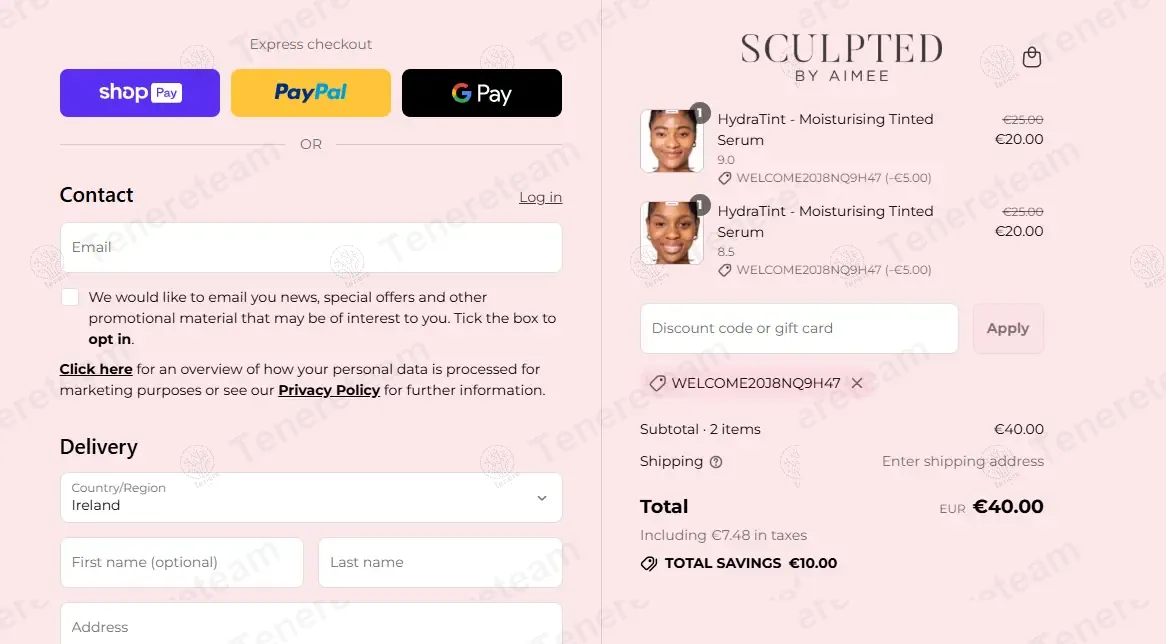 Sculpted by Aimee Connolly coupon code: 20% off with WELCOME20J8NQ9H47. Tested and valid as 11 months ago.