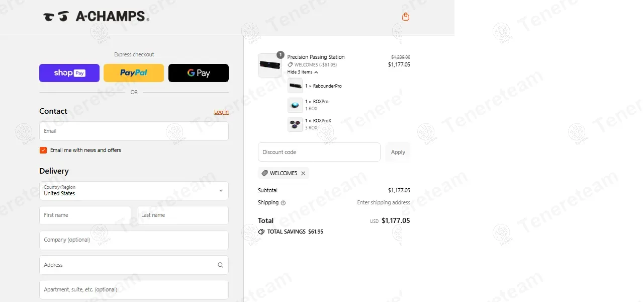 A Champs coupon code: 5% off with WELCOME5. Tested and valid as 9 months ago.