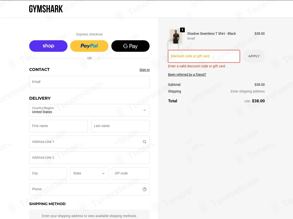 Gymshark coupon code: 10% off with SABRINA10. Tested and valid as 2 months ago.