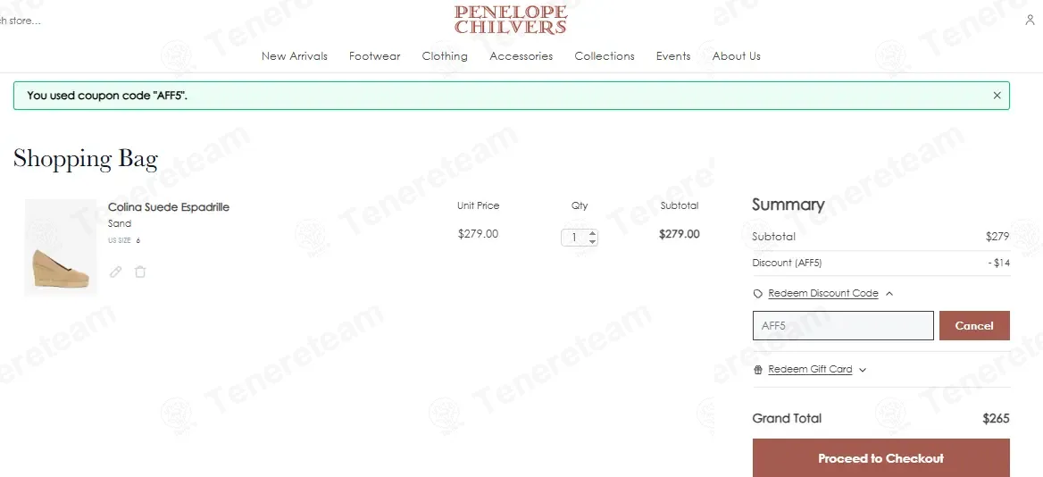 Penelope Chilvers coupon code: 5% off with AFF5. Tested and valid as 2 months ago.