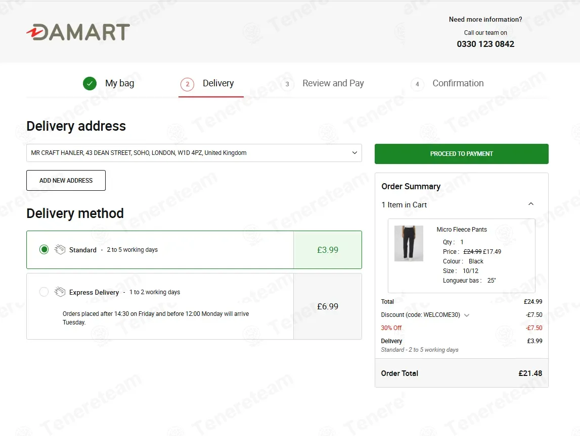 Damart coupon code: 30% off with WELCOME30. Tested and valid as 8 months ago.