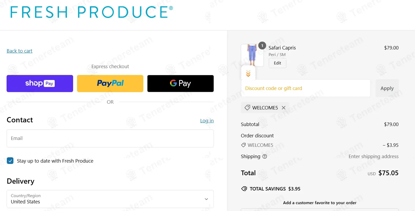 Fresh Produce Clothes coupon code: 5% off with WELCOME5. Tested and valid as 1 year ago.