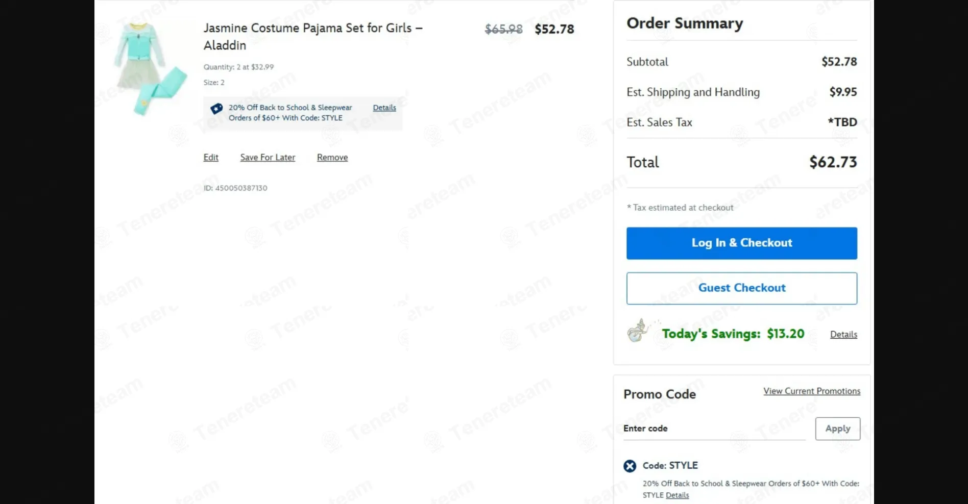 ShopDisney coupon code: Sale off with STYLE. Tested and valid as 1 week ago.