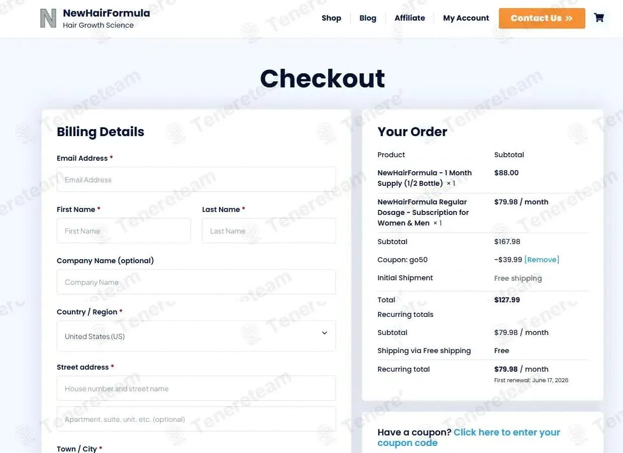 New Hair Formula coupon code: 50% off with GO50. Tested and valid as 1 month ago.