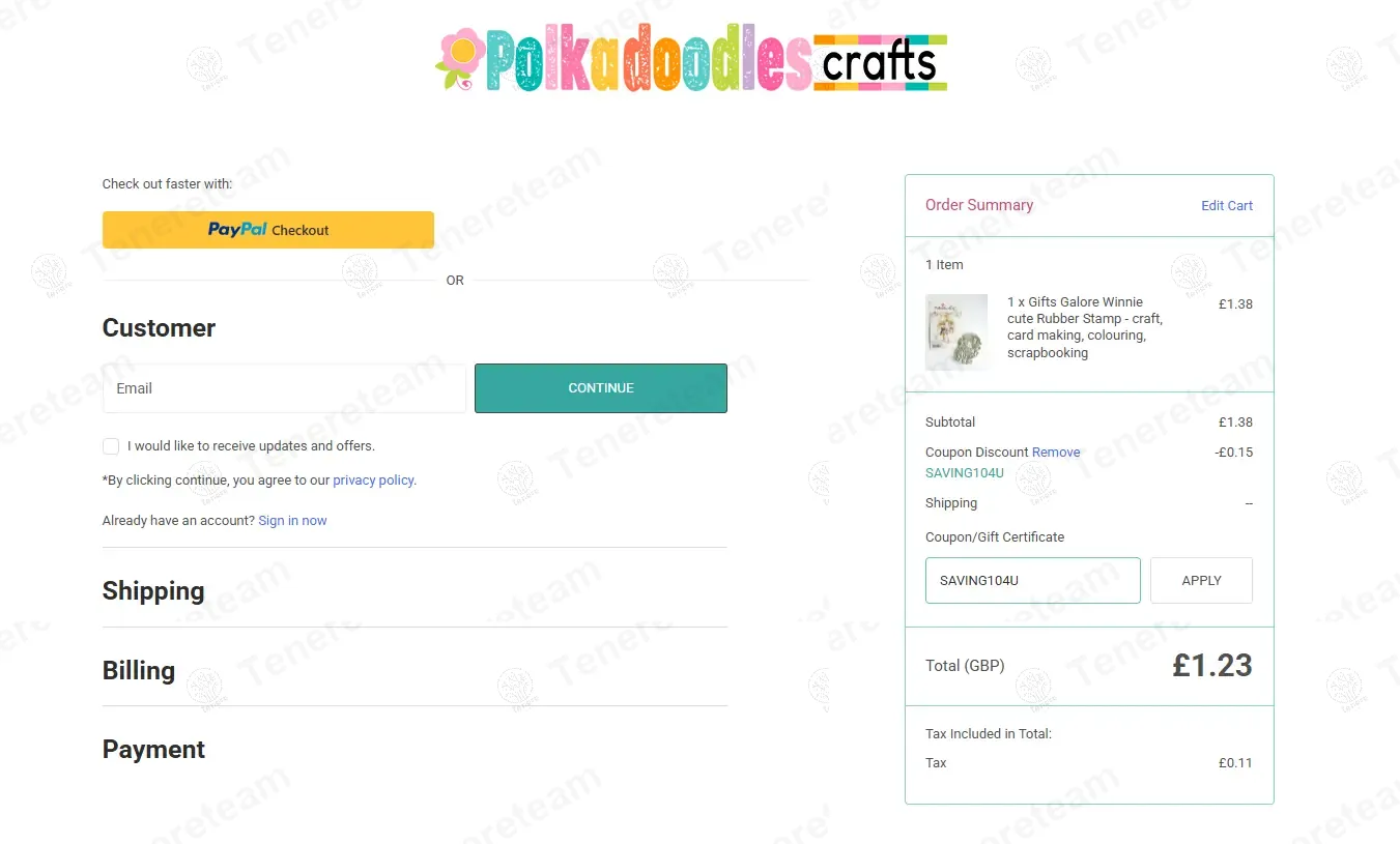 Polkadoodles.co.uk coupon code: 11% off with SAVING104U. Tested and valid as 9 months ago.