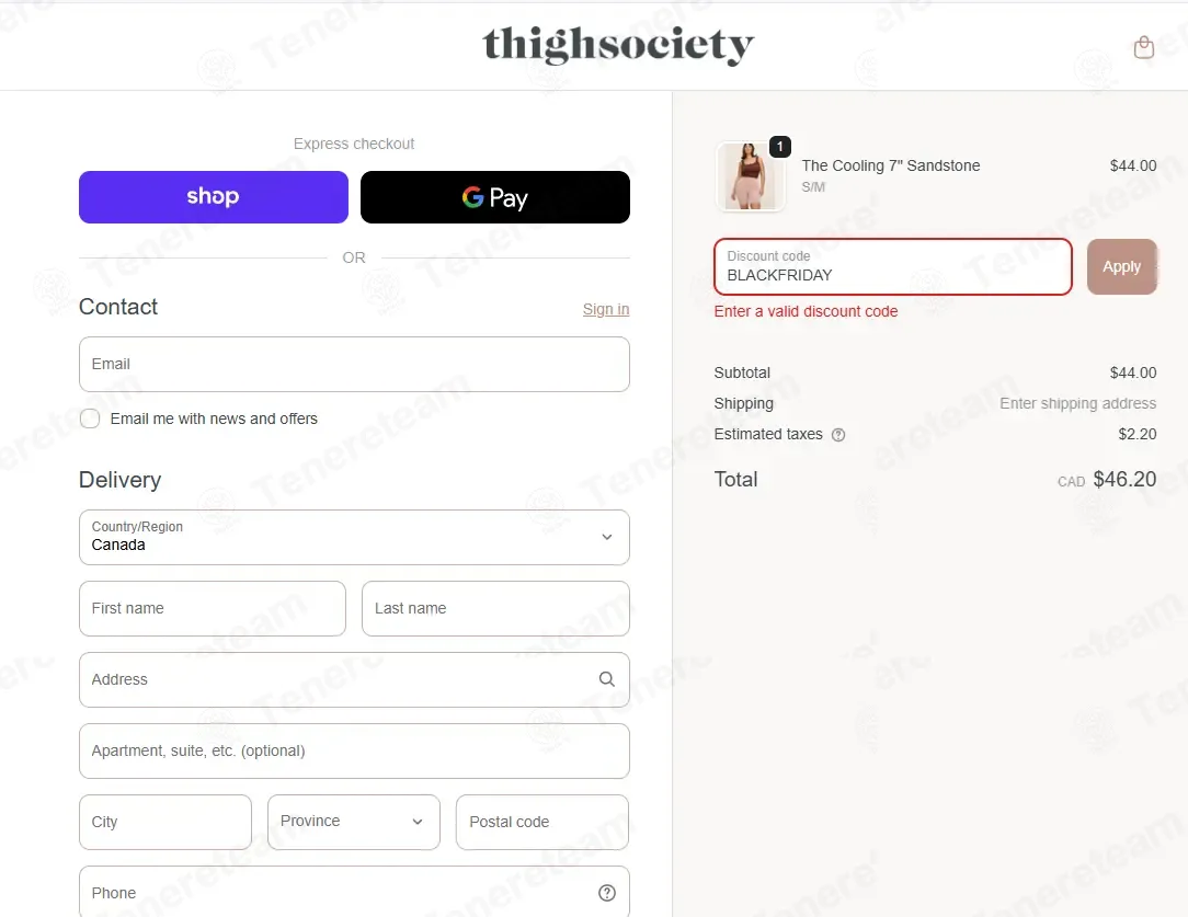 Thigh Society Canada coupon code: 25% off with BLACKFRIDAY. Tested and valid as 1 month ago.