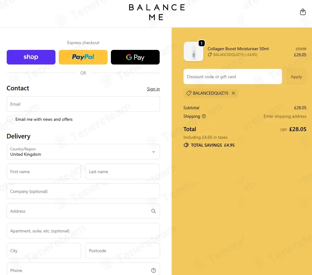 Balance Me Ltd coupon code: 15% off with BALANCEDQUIZ15. Tested and valid as 8 months ago.