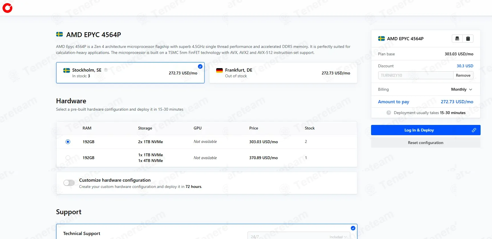Cherry Servers coupon code: 10% off with TURNKEY10. Tested and valid as 2 months ago.