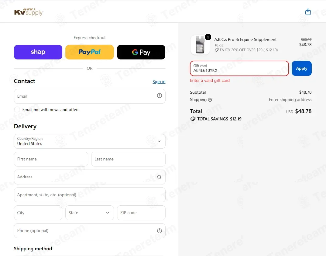 Kvsupply.com coupon code: Sale off with AB4E610YKX. Tested and valid as 1 month ago.