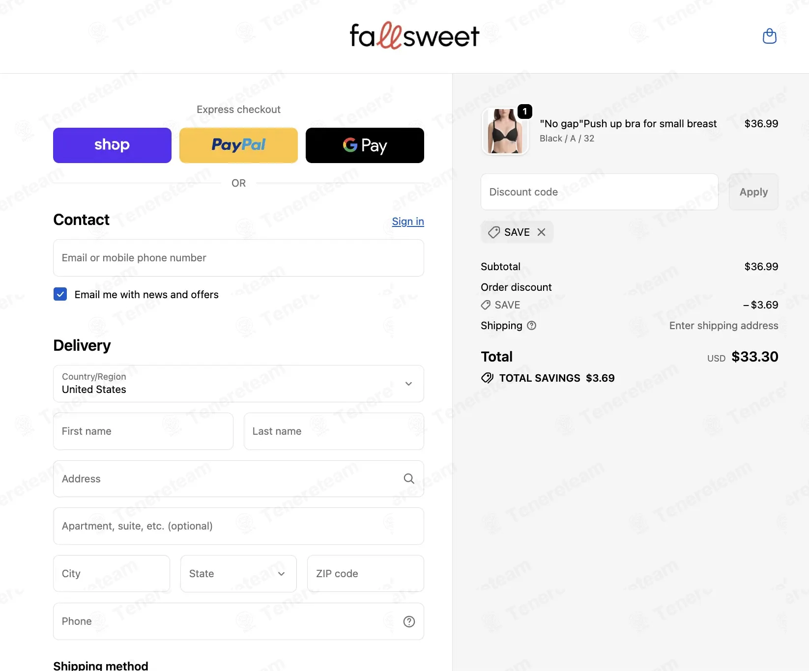 Fall Sweet coupon code: 10% off with SAVE. Tested and valid as 5 months ago.