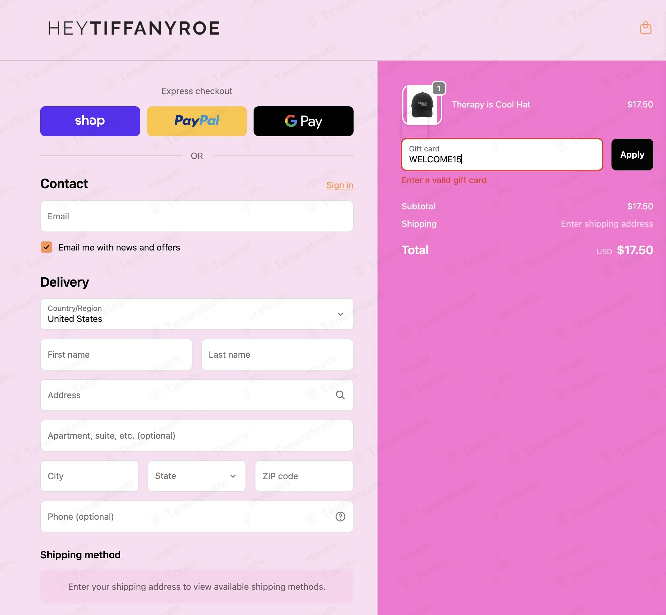 TIFFANY ROE coupon code: 15% off with WELCOME15. Tested and valid as 1 month ago.