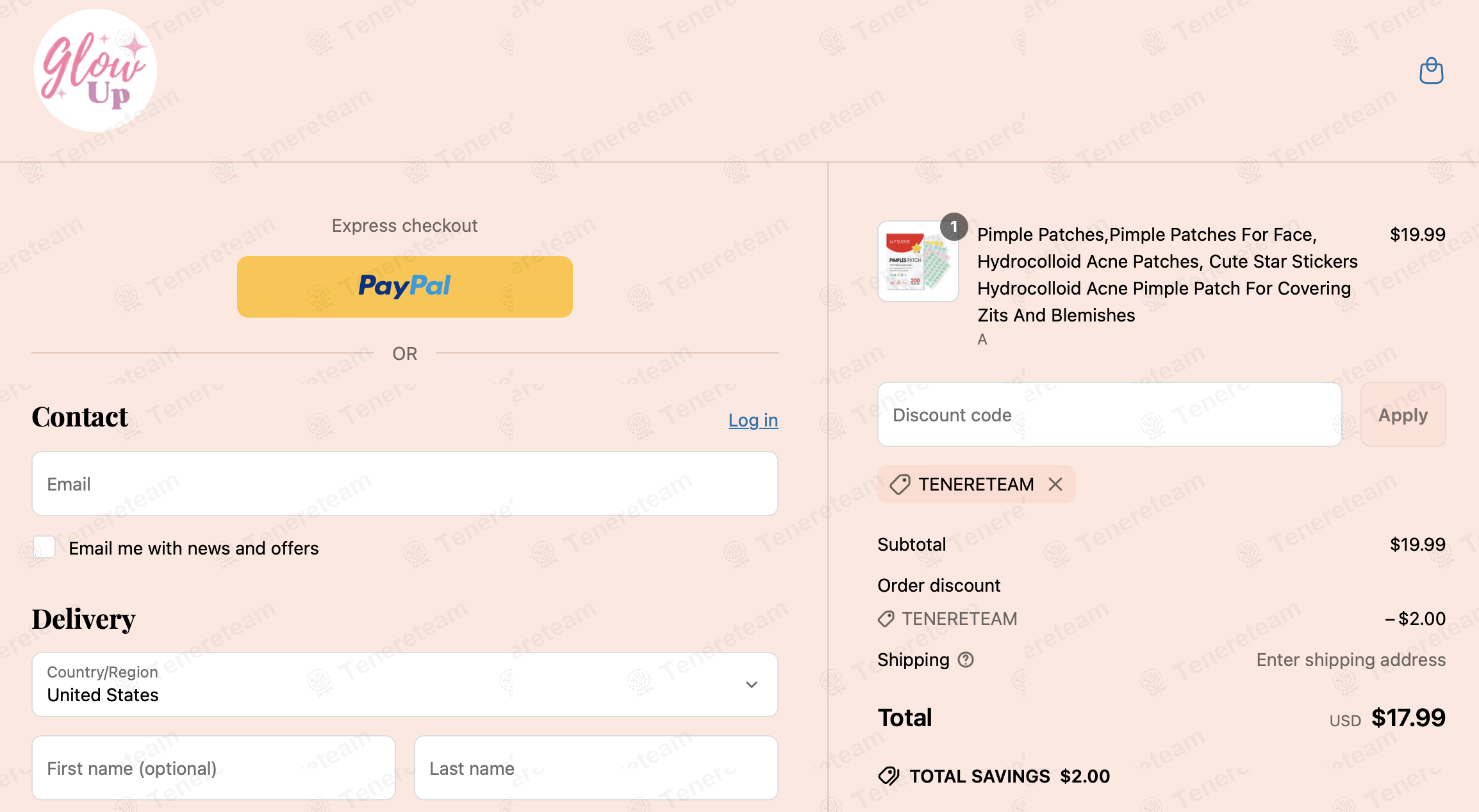 Glow Up Beauty Store coupon code: 10% off with TENERETEAM. Tested and valid as 1 year ago.
