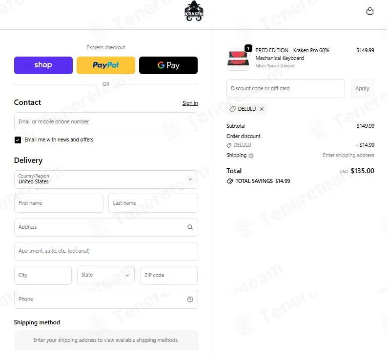 Kraken Keyboards coupon code: 10% off with DELULU. Tested and valid as 1 week ago.
