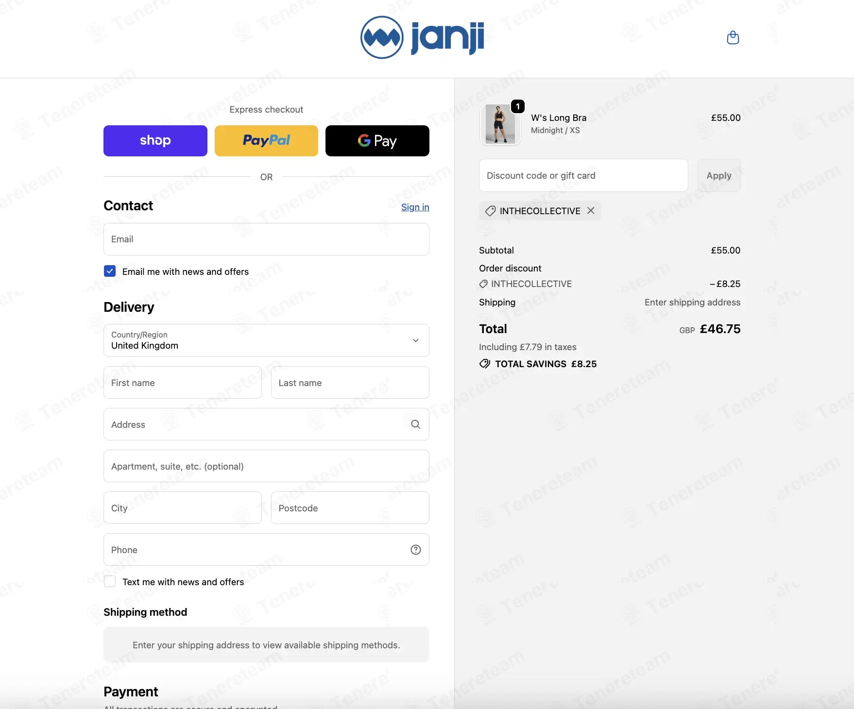 Janji UK coupon code: 15% off with INTHECOLLECTIVE. Tested and valid as 3 weeks ago.