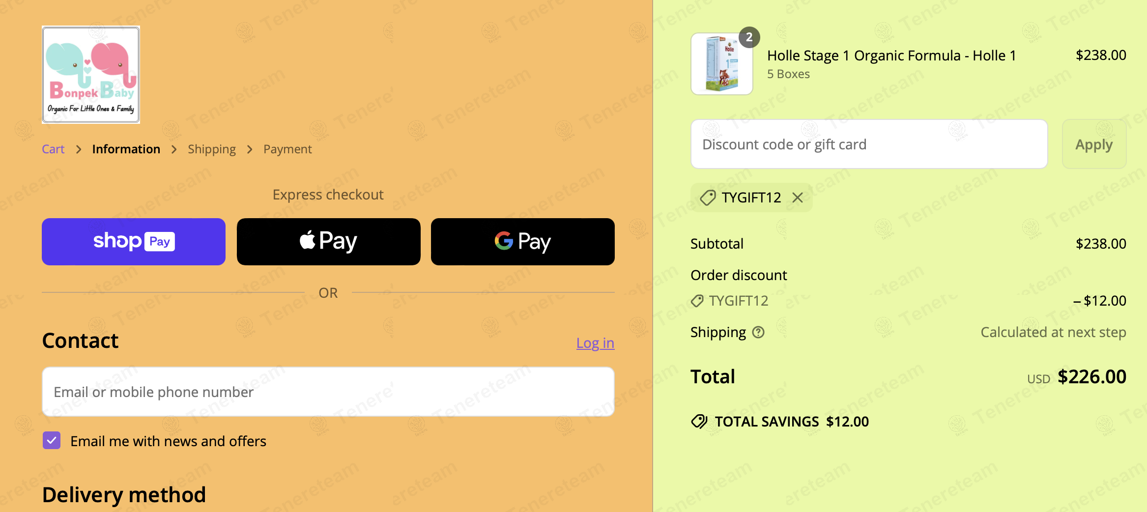 Bonpek Baby coupon code: $12 off with tygift12. Tested and valid as 1 year ago.