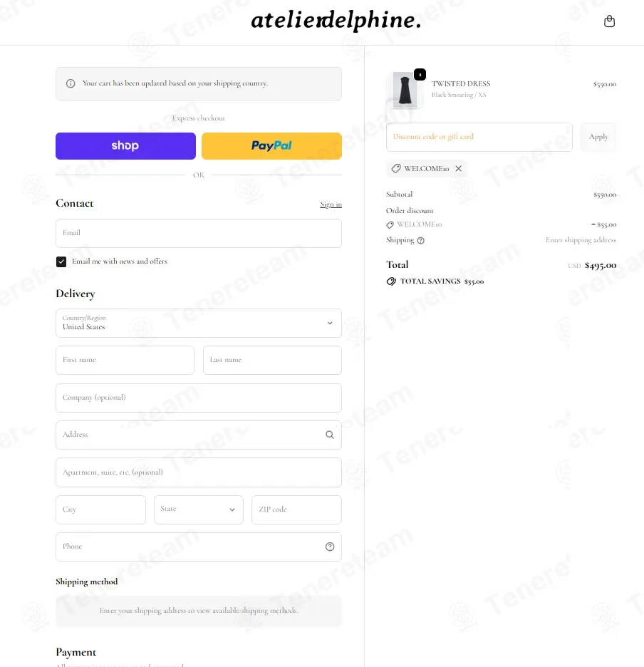 Atelier Delphine coupon code: 10% off with WELCOME10. Tested and valid as 8 months ago.