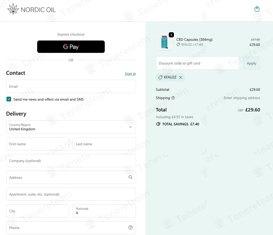 Nordic Oil UK coupon code: 20% off with KFAU2Z. Tested and valid as 10 months ago.