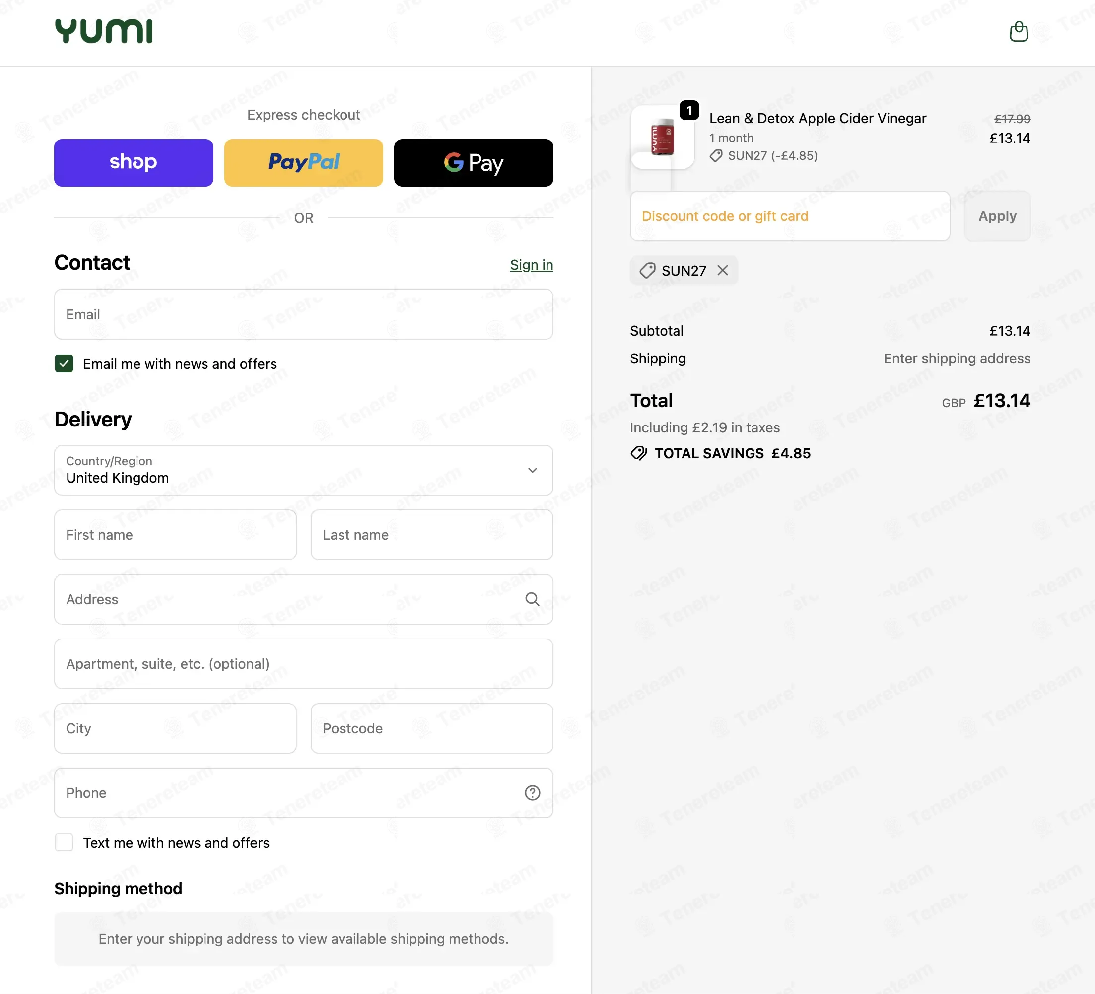 Yumi Nutrition coupon code: 27% off with SUN27. Tested and valid as 1 month ago.
