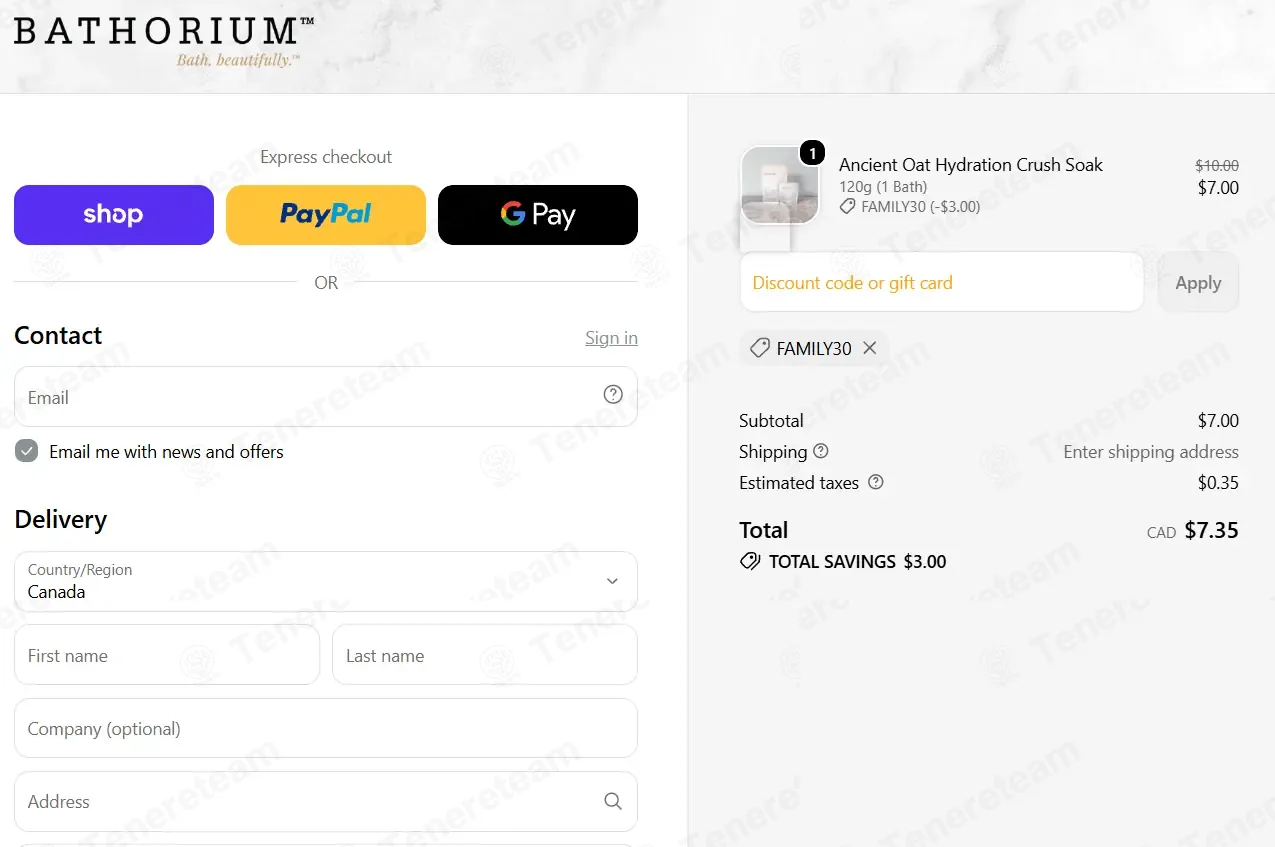 Bathorium coupon code verified as working at checkout