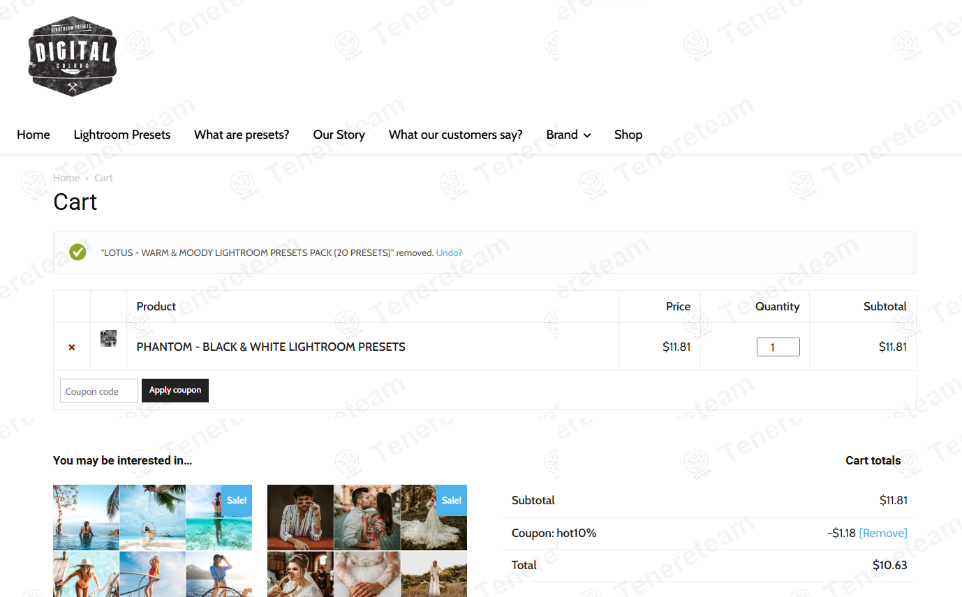 Digital Colors Presets coupon code: 10% off with HOT10%. Tested and valid as 1 year ago.