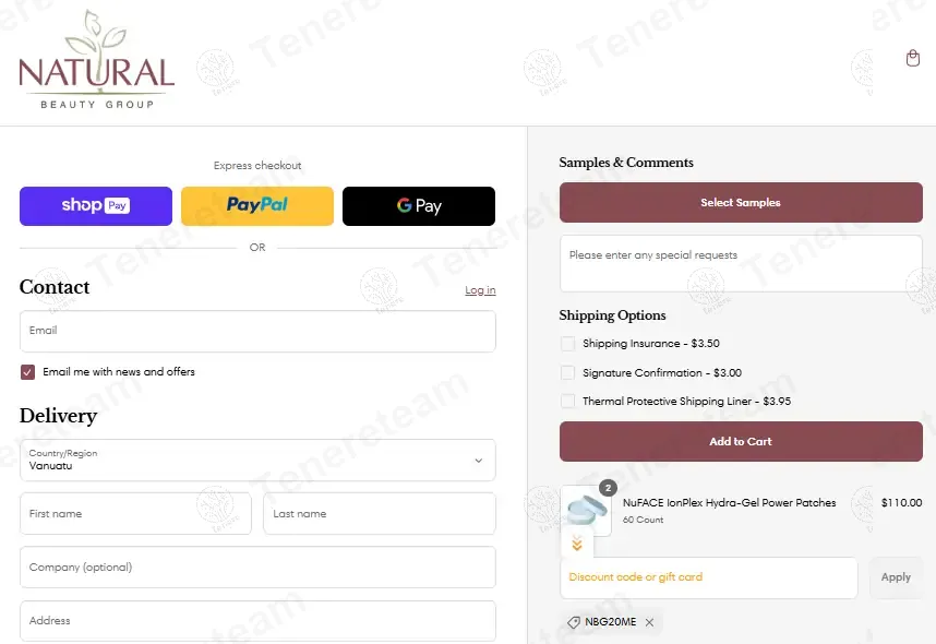 Natural Beauty Group coupon code: 20% off with NBG20ME. Tested and valid as 1 year ago.