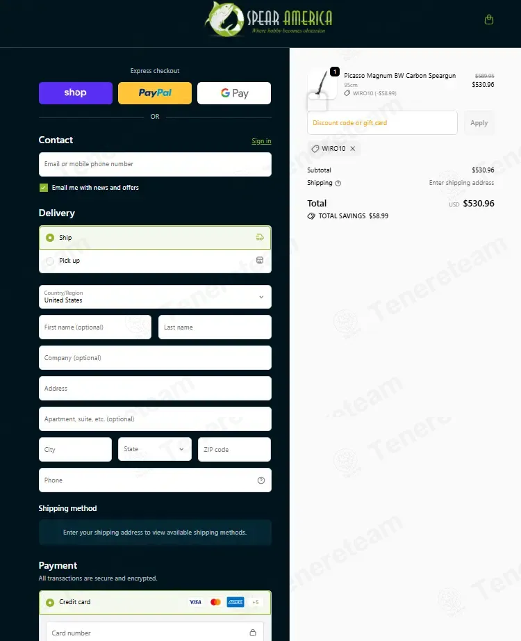 Spear America coupon code: 10% off with WIRO10. Tested and valid as 4 days ago.