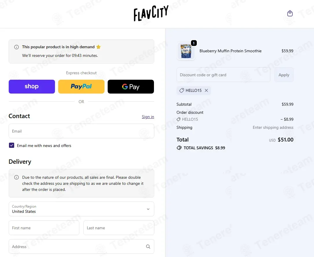 Flavcity Shop coupon code: 15% off with HELLO15. Tested and valid as 1 month ago.
