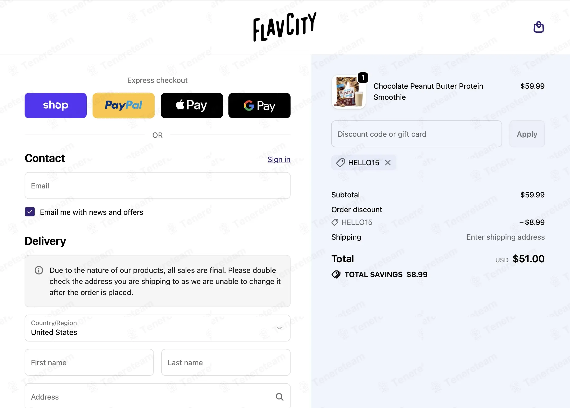 Flavcity Shop coupon code: 15% off with HELLO15. Tested and valid as 1 month ago.