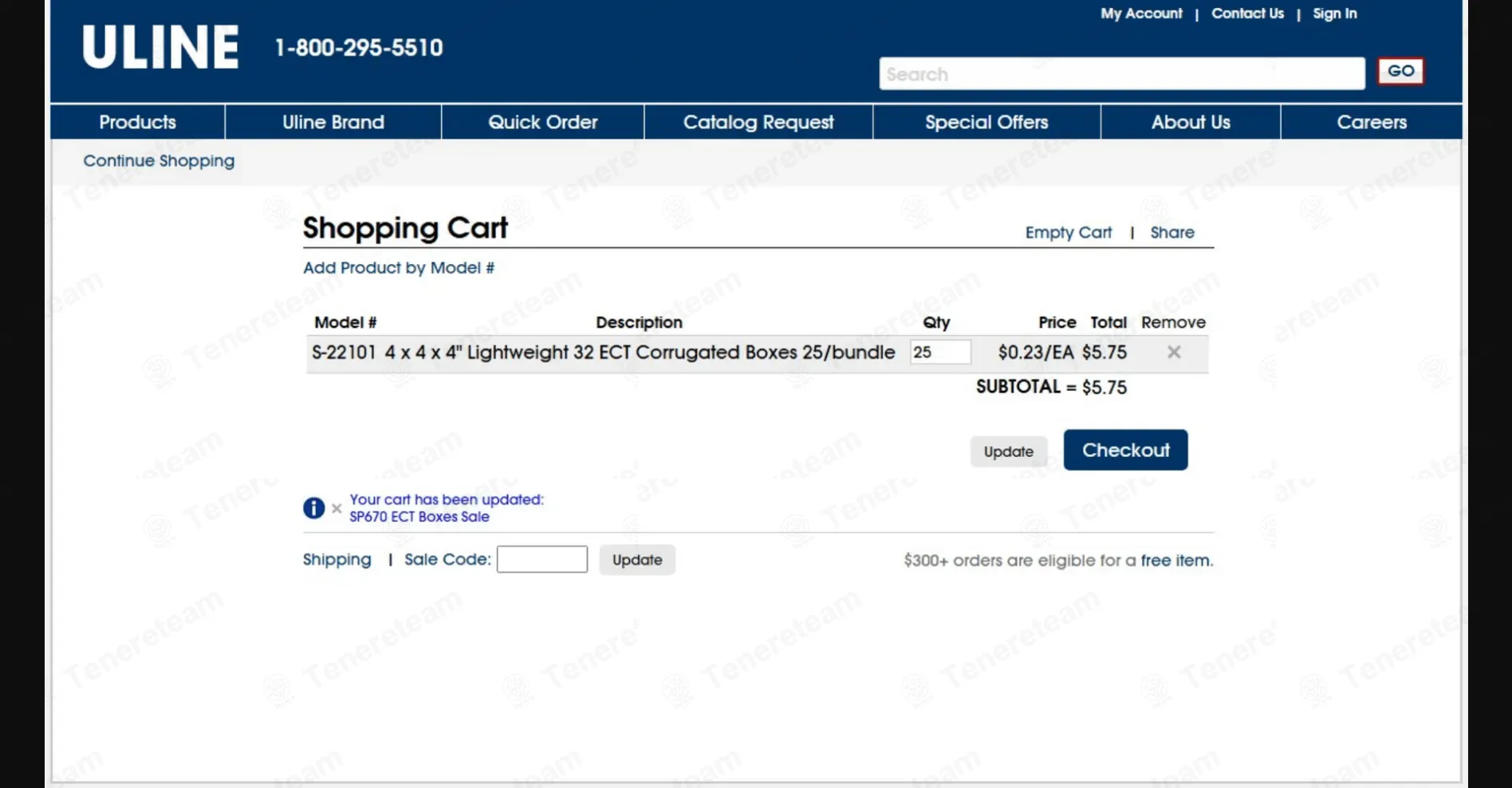 Uline coupon code: Sale off with SP670. Tested and valid as 2 weeks ago.