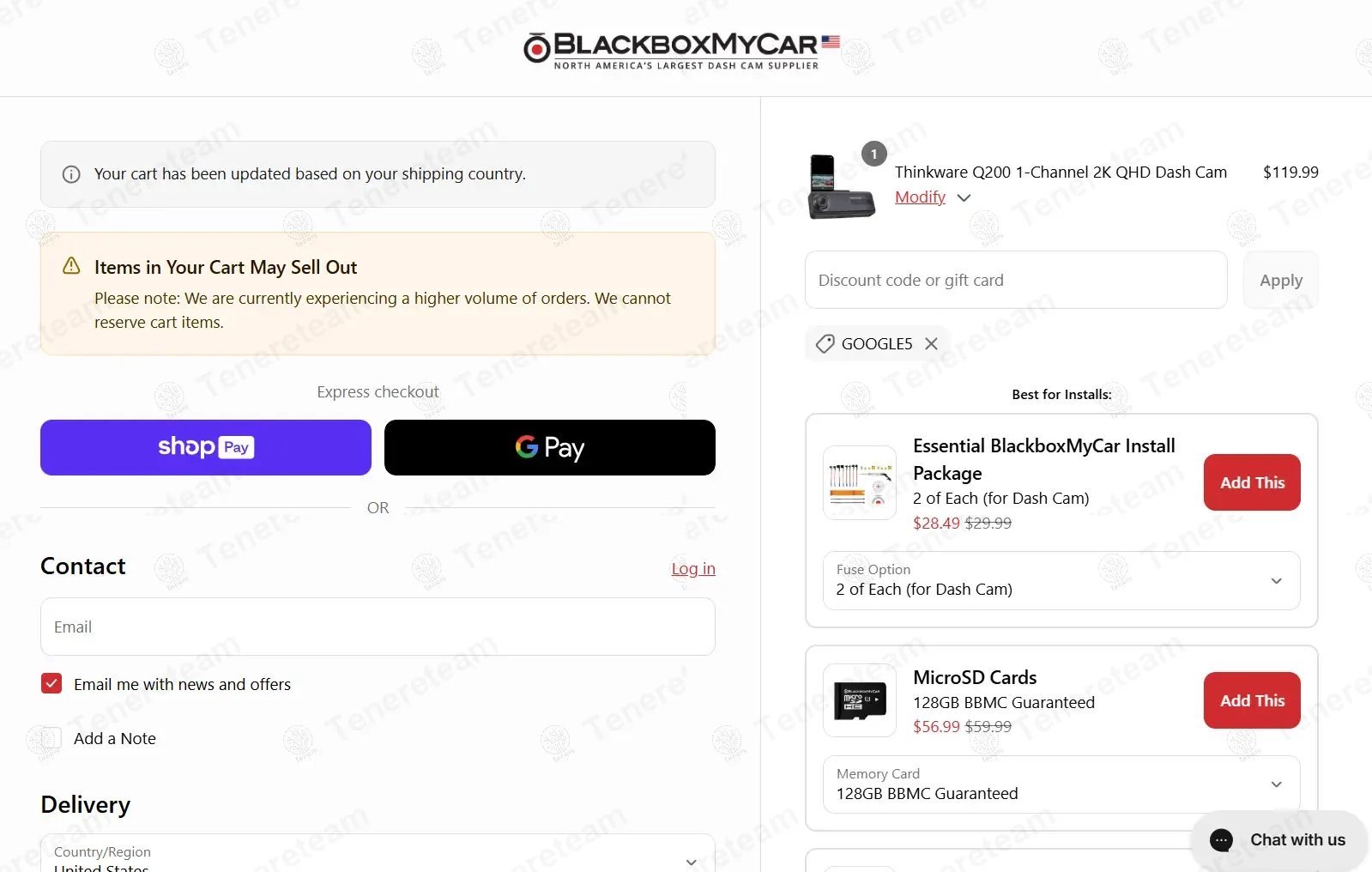 BlackboxMyCar coupon code: 5% off with GOOGLE5. Tested and valid as 9 months ago.