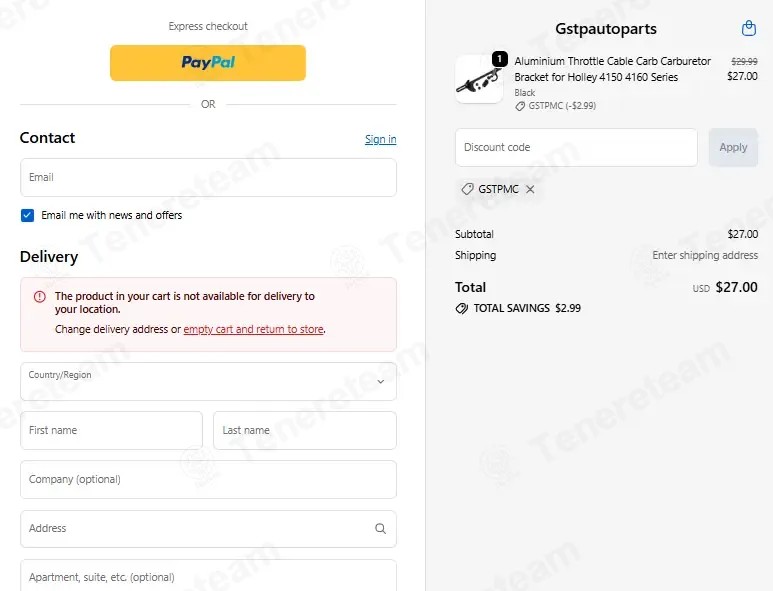 GSTP Auto Parts coupon code: 10% off with GSTPMC. Tested and valid as 1 week ago.