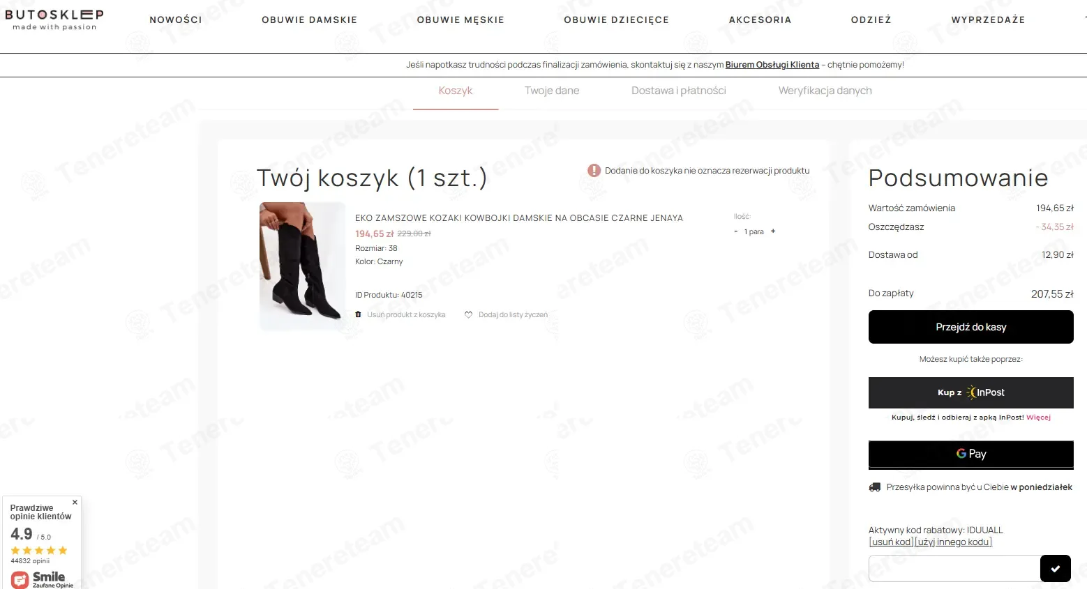 Buto Sklep PL coupon code: 17% off with IDUUALL. Tested and valid as 7 months ago.