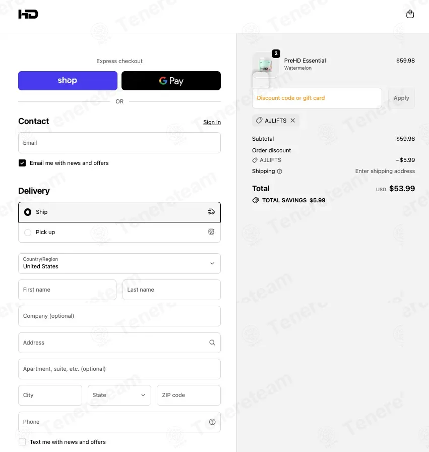HD MUSCLE coupon code: 10% off with AJLIFTS. Tested and valid as 7 months ago.