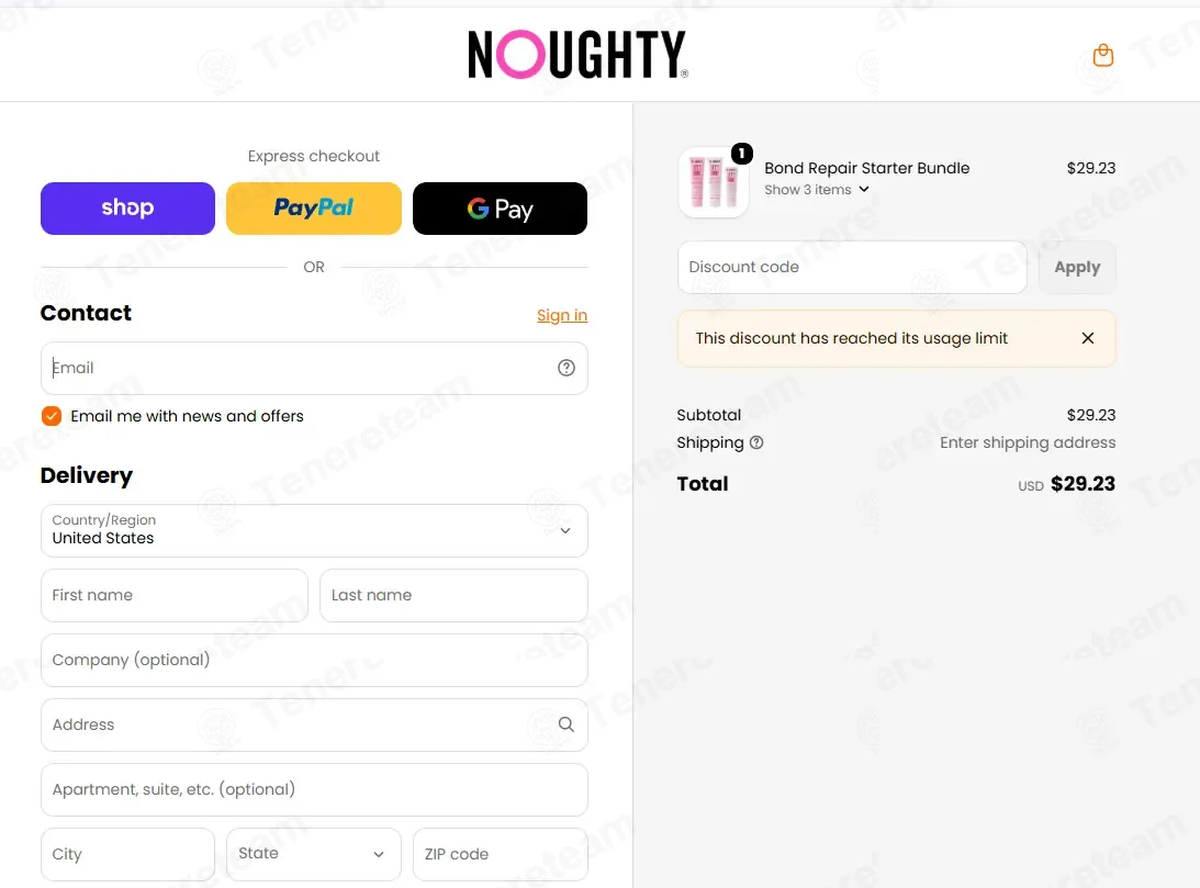 Noughty Haircare coupon code: 10% off with NOUGHY2R. Tested and valid as 2 months ago.