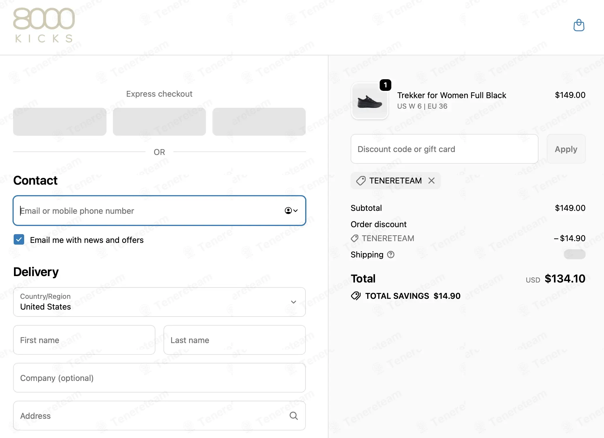 8000Kicks coupon code: 10% off with TENERETEAM. Tested and valid as 2 weeks ago.