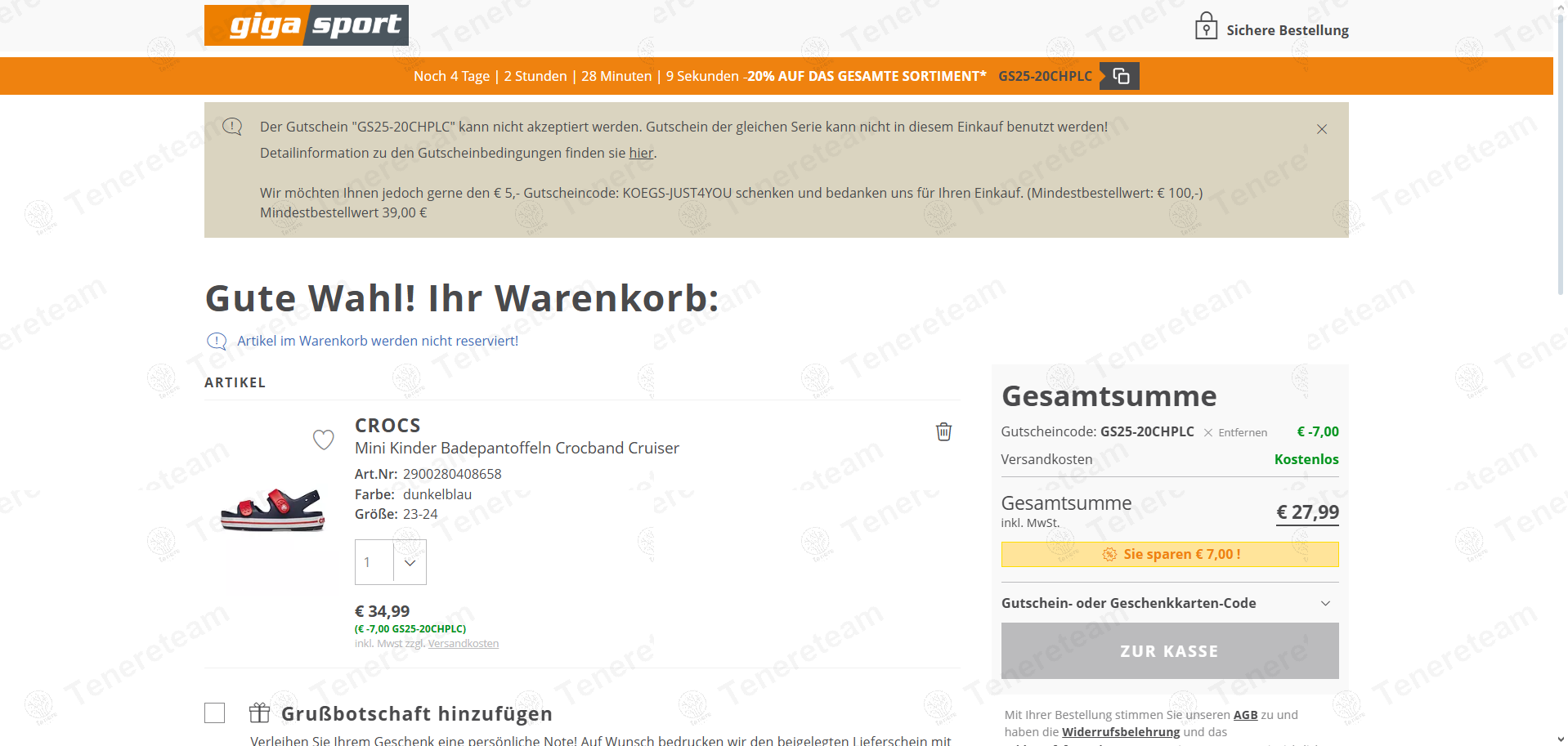 Gigasport DE coupon code: 20% off with GS25-20CHPLC. Tested and valid as 1 year ago.