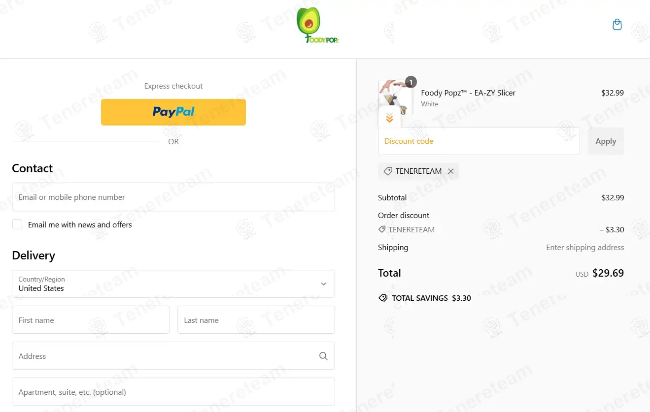 Foody Popz coupon code: 10% off with TENERETEAM. Tested and valid as 4 months ago.