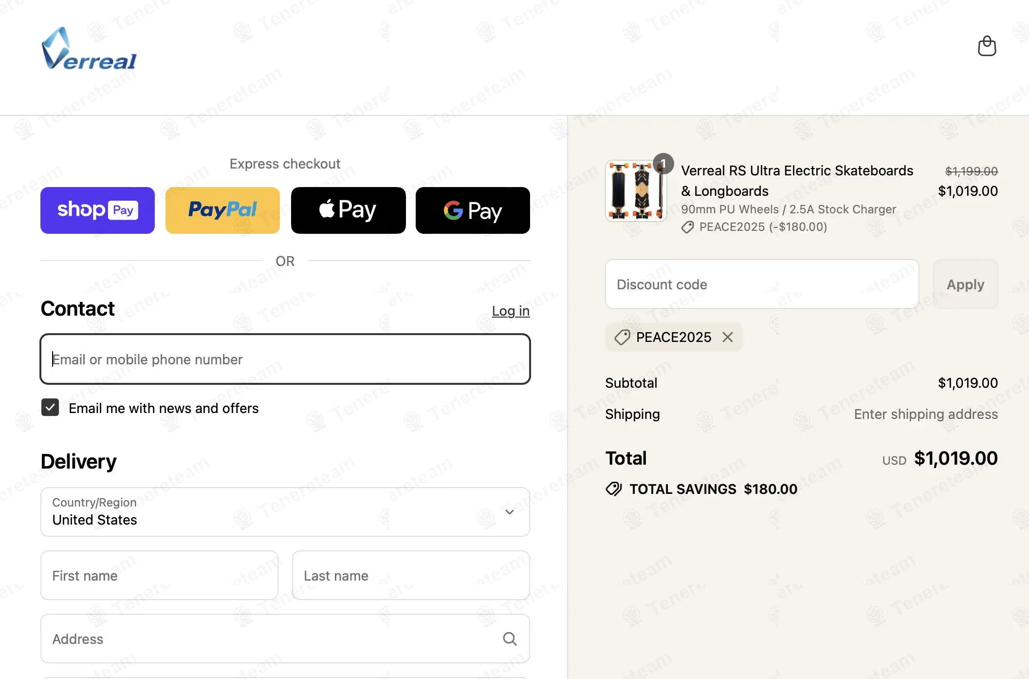 Verreal Electric Skateboards apply coupon code