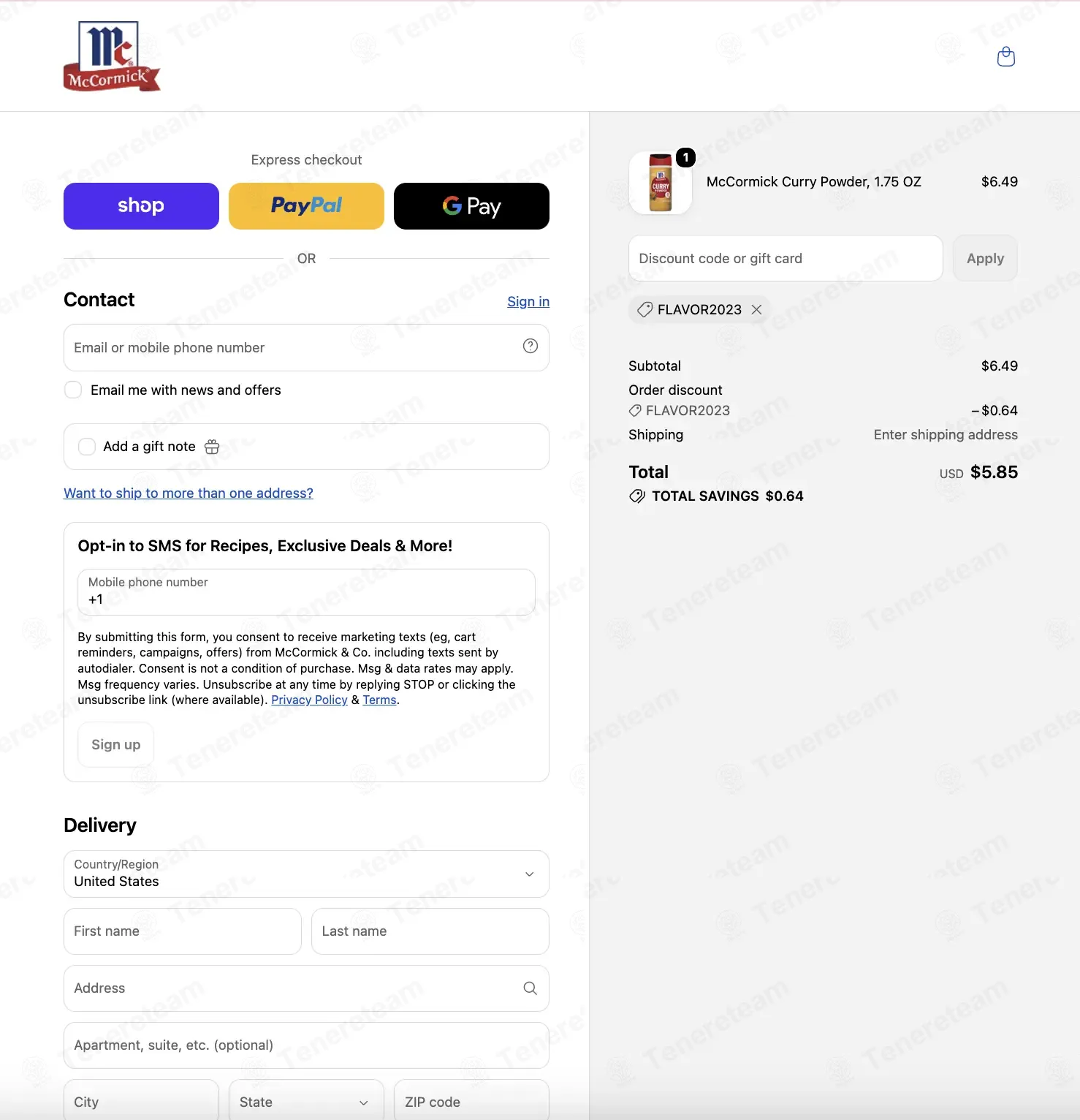 Mccormick coupon code: 10% off with FLAVOR2023. Tested and valid as 2 months ago.
