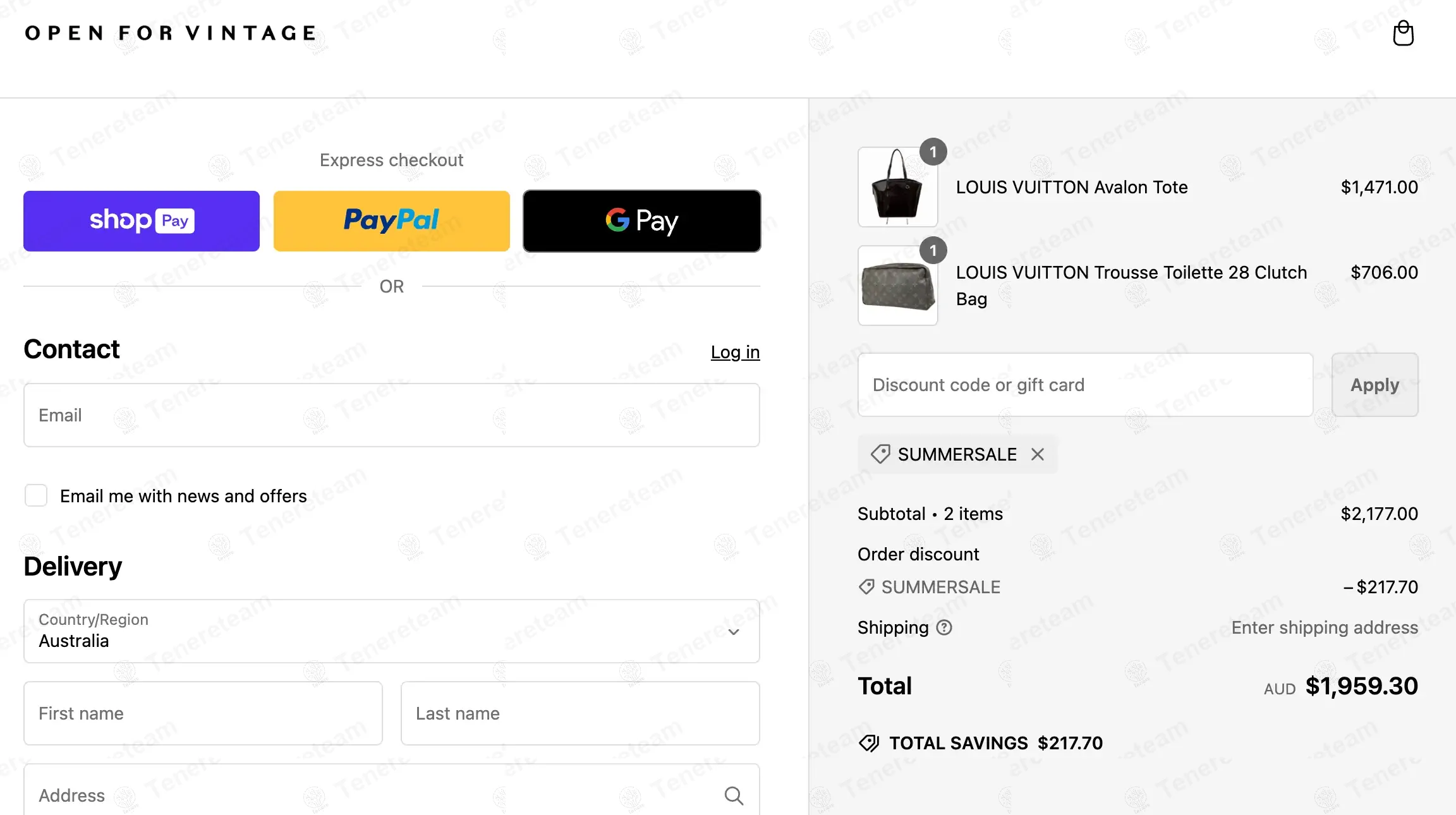 Open for Vintage coupon code: 10% off with SUMMERSALE. Tested and valid as 1 year ago.