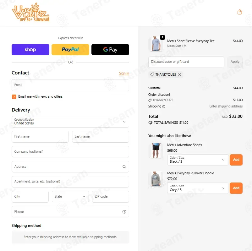 UV Skinz coupon code: 25% off with THANKYOU25. Tested and valid as 3 weeks ago.