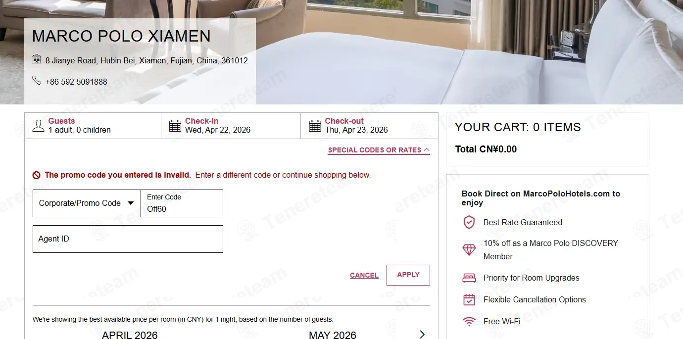 Marco Polo Hotels coupon code: 60% off with Off60. Tested and valid as 2 weeks ago.
